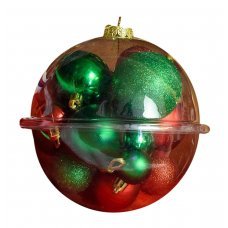 Χριστουγεννιάτικες Μπάλες Κόκκινες και Πράσινες - Σετ 20 τεμ. (15cm)